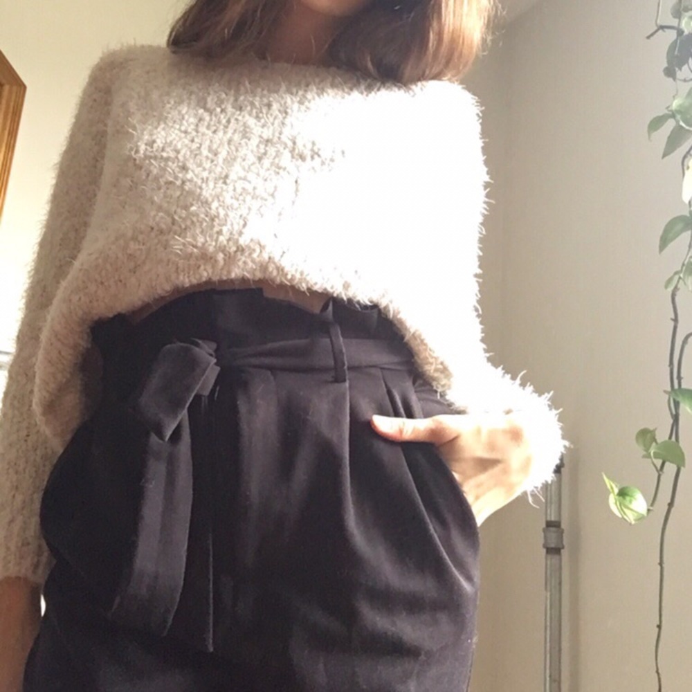 Buffalo fuzzy white sweater